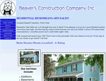 Tablet Screenshot of beaversconstruction.com